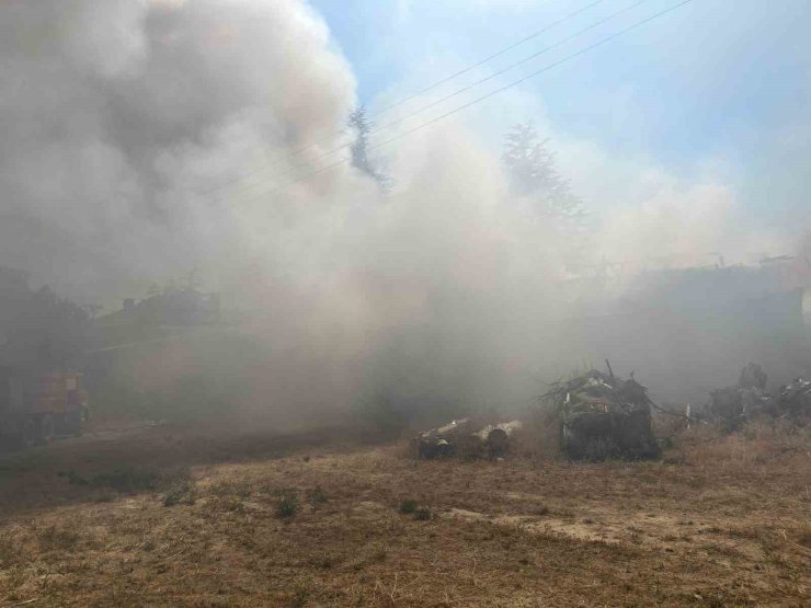 Yerdeki çöpleri yakmak istedi, 2 evi küle döndü