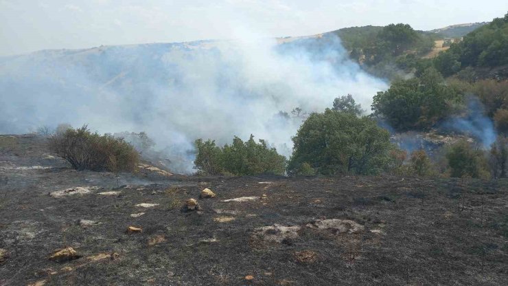 Uludere mahallesinde çıkan yangın kontrol altına alındı