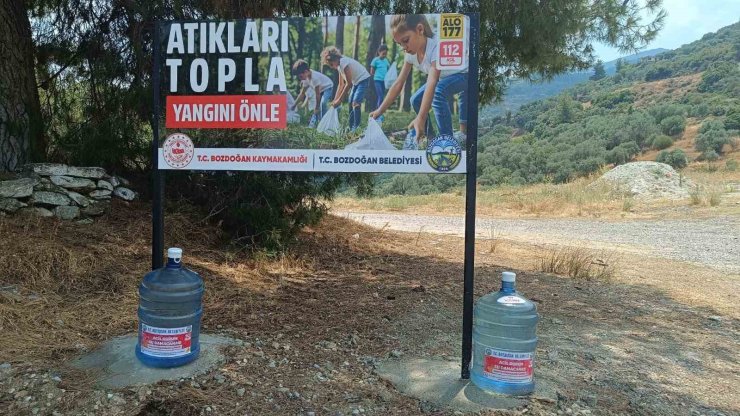 Bozdoğan Belediyesi’nden yangınlara karşı damacanalı önlem