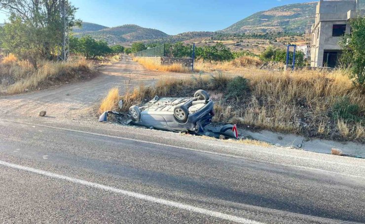 Otomobil takla attı: 1 yaralı