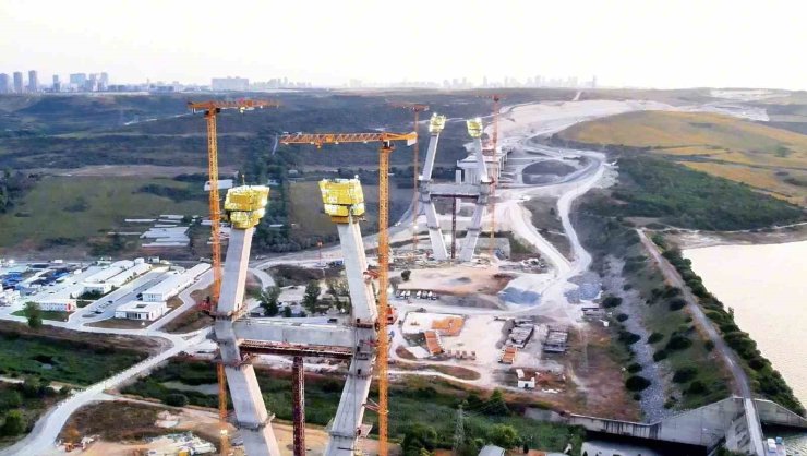 Kanal İstanbul’un ilk köprüsünde son durum: 110 metreye ulaştı