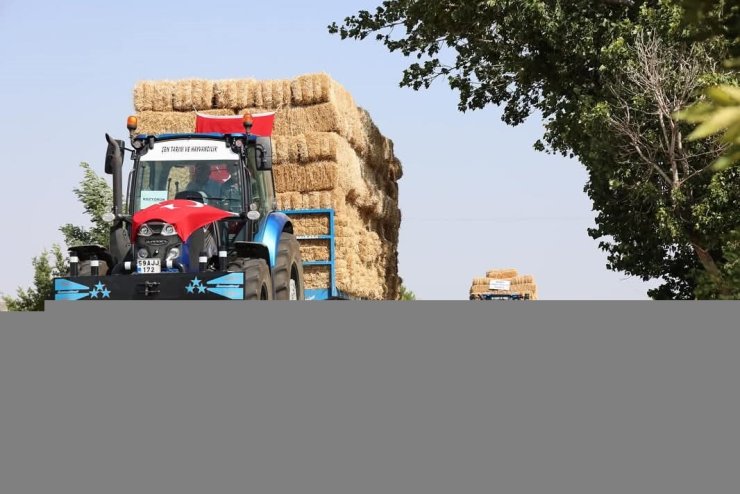 Şarköy’deki orman yangınında zarar gören üreticilere 150 ton saman yardımı