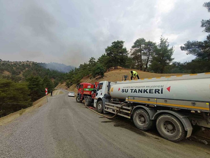Kayseri Büyükşehir Belediyesi’nden Kahramanmaraş’taki orman yangınına destek