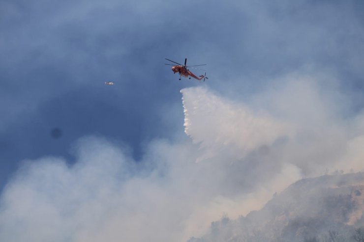 Aydın’daki orman yangınında 7 hava aracı, 244 personel alevlerle mücadele ediyor