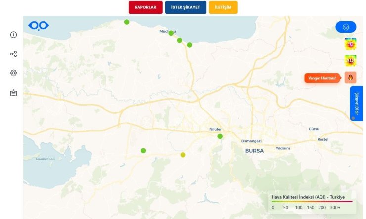 Büyükşehir’den yangın noktalarını anlık gösteren sistem