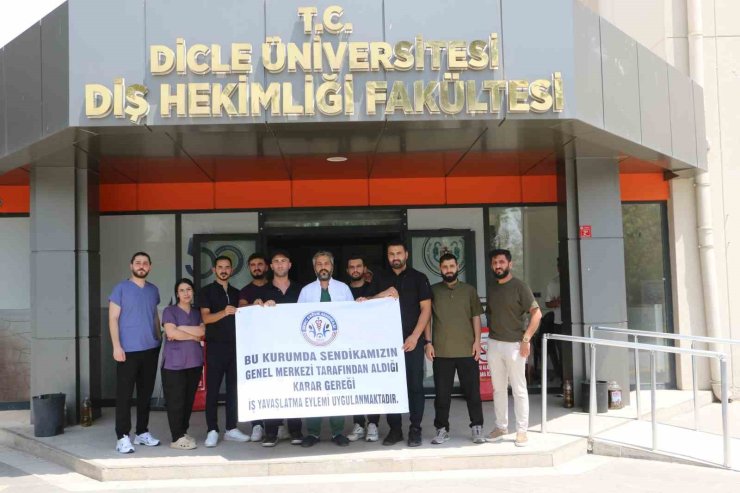 Dicle Üniversitesi Diş Hekimliği Fakültesi’nde iş bırakma eylemi