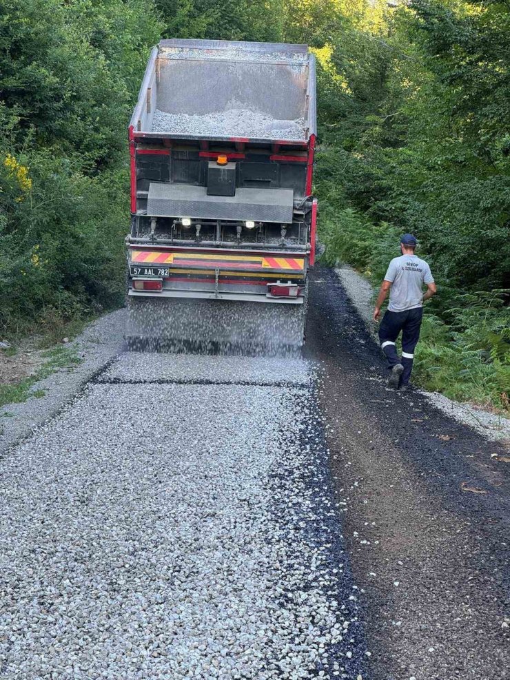 Sinop’ta 115 kilometrelik köy yolu asfaltlandı