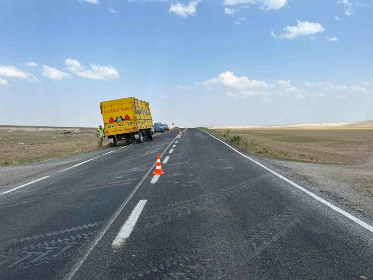 Akyaka’da maddi hasarlı trafik kazası