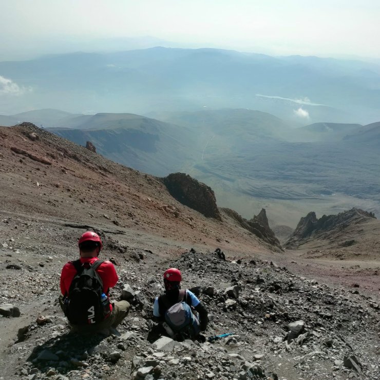 Erciyes’te zirve yolculuğu
