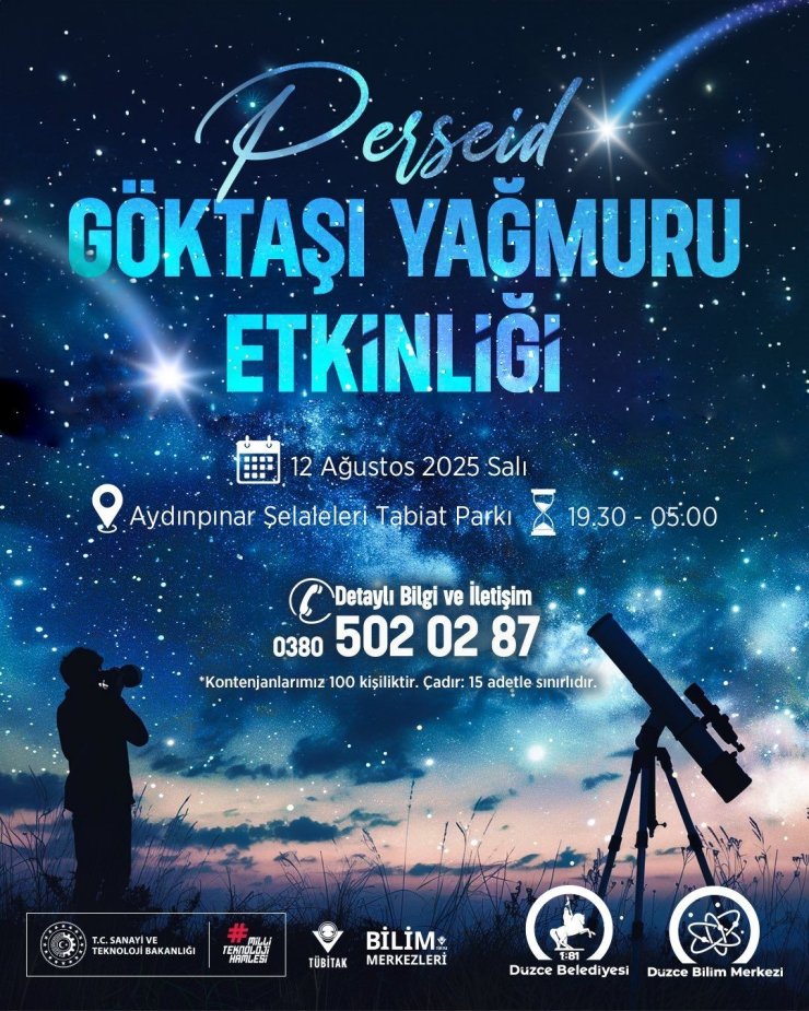 Düzce Belediyesi’nden meteor yağmuruna özel etkinlik