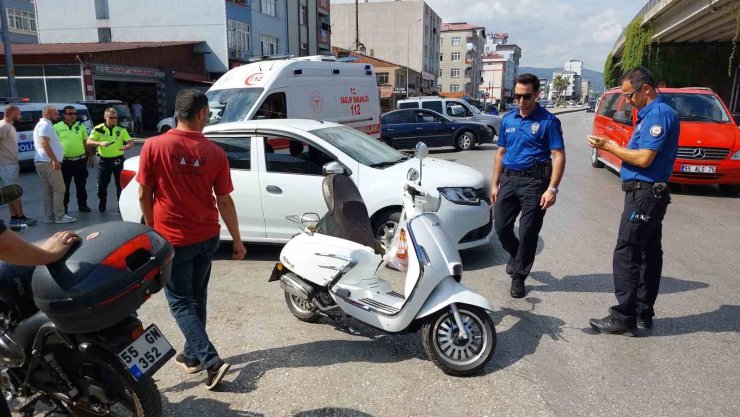 Samsun’da otomobil ile motosiklet çarpıştı: 1 yaralı