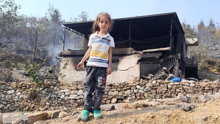 Mersin’de orman yangınında evler yandı, hayvanlar telef oldu