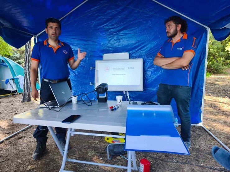 Muğla AFAD’dan Çubucak’ta 1 haftalık kampçılık eğitimi