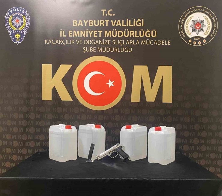 Bayburt’ta sahte alkol operasyonu