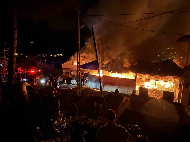 Zonguldak’ta alevler geceyi aydınlattı: 4 ev 1 yeri kullanılmaz hale geldi