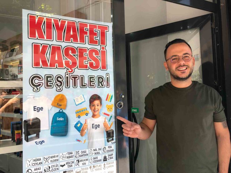 İsme özel kaşeler velilerin işini kolaylaştırıyor