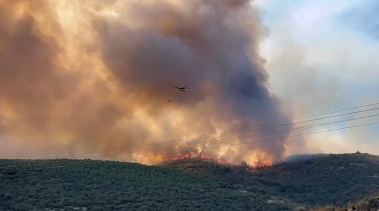 Bursa’da orman yangınıyla amansız mücadele sürüyor