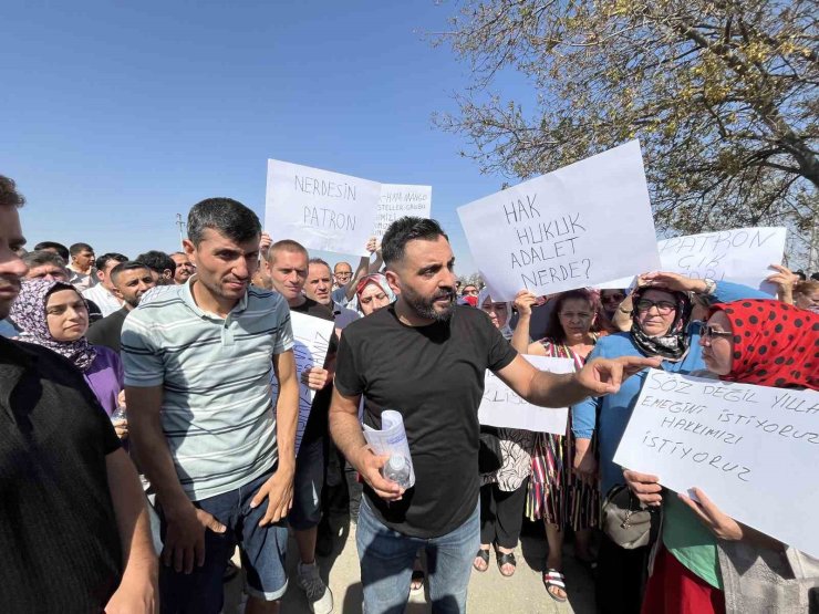 Tekirdağ’da mağdur işçiler fabrika kapısına dayandı