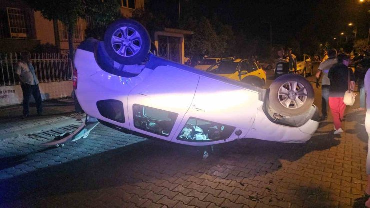 Nazilli’de otomobil takla attı, sürücüsü yaralandı