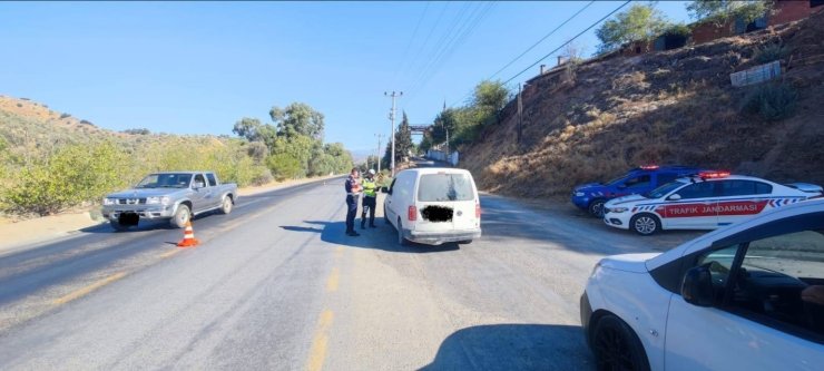 Köşk’te jandarmadan trafik denetimi