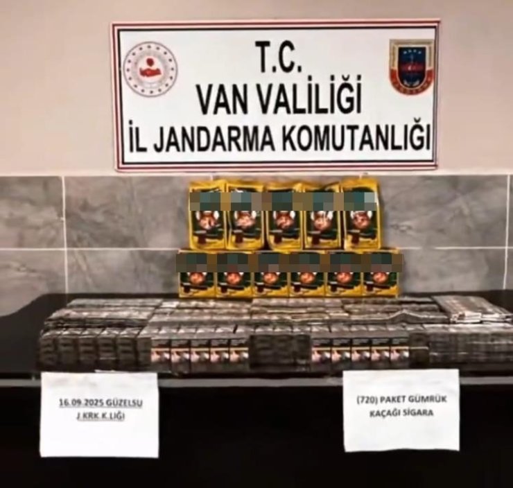 Van’da 720 paket kaçak sigara ele geçirildi