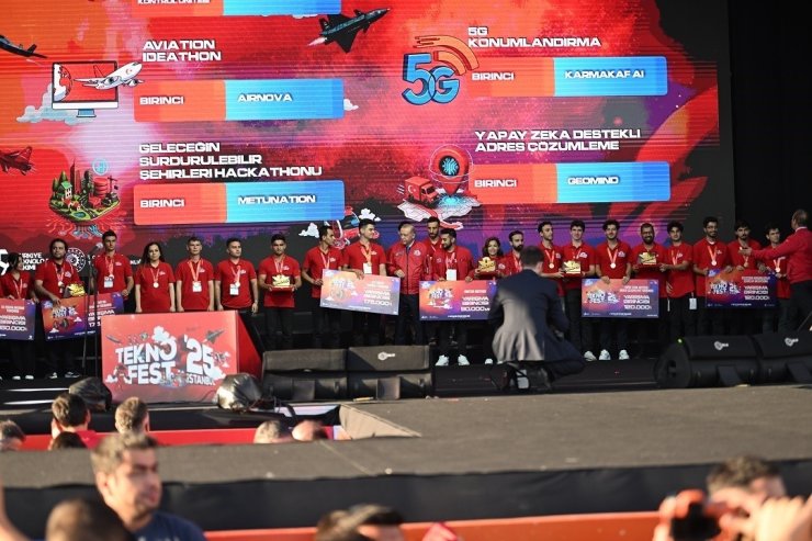 MCBÜ’lü öğrenciler ödülünü Cumhurbaşkanı Erdoğan’dan aldı