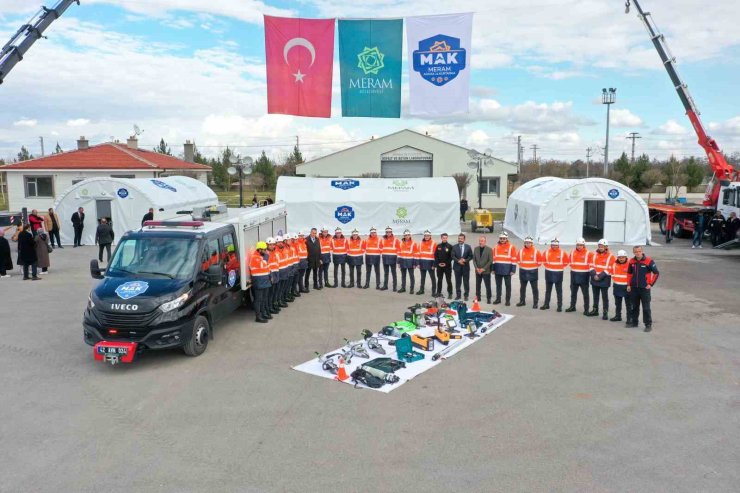 Meram Arama Kurtarma ekibi eğitimde