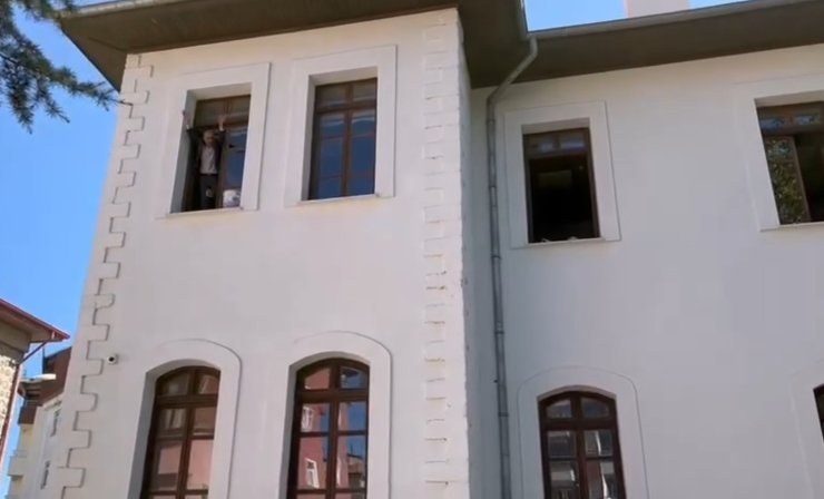 Tarihi hükümet konağında gerçeği aratmayan yangın tatbikatı