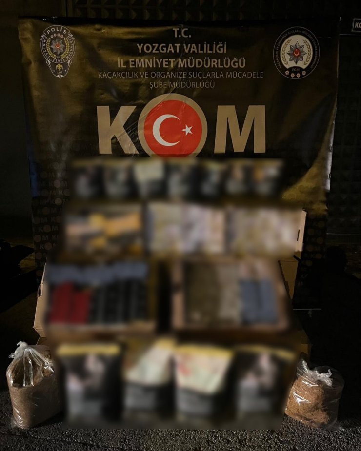 Yozgat’ta 103 bin makaron ele geçirildi