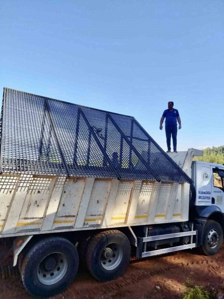 Karacasu Belediyesi toprak eleme sistemi yenilendi, esnafa kolaylık sağlandı