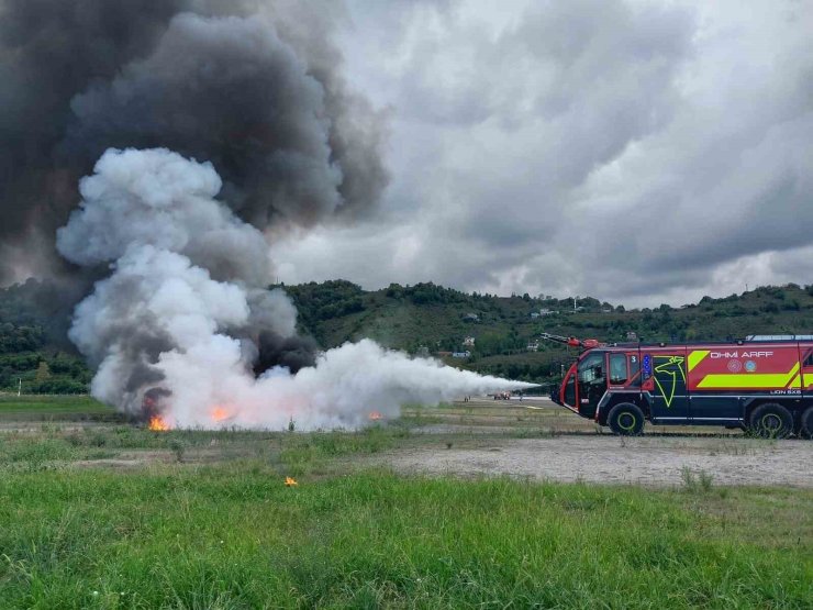 Ordu-Giresun Havalimanı’nda acil durum tatbikatı