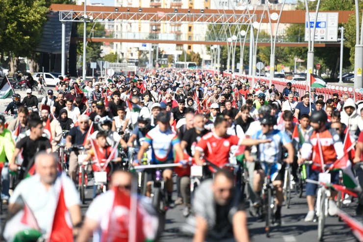 Filistin’e destek için pedal çevirdiler