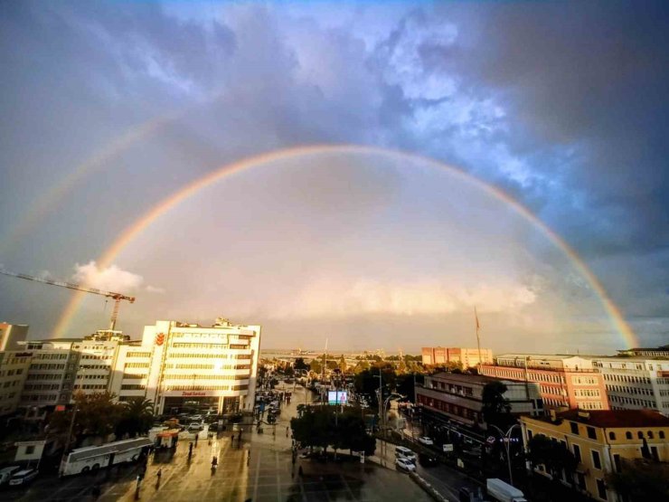 Yağmur sonrası Samsun’dan kartpostallık manzara