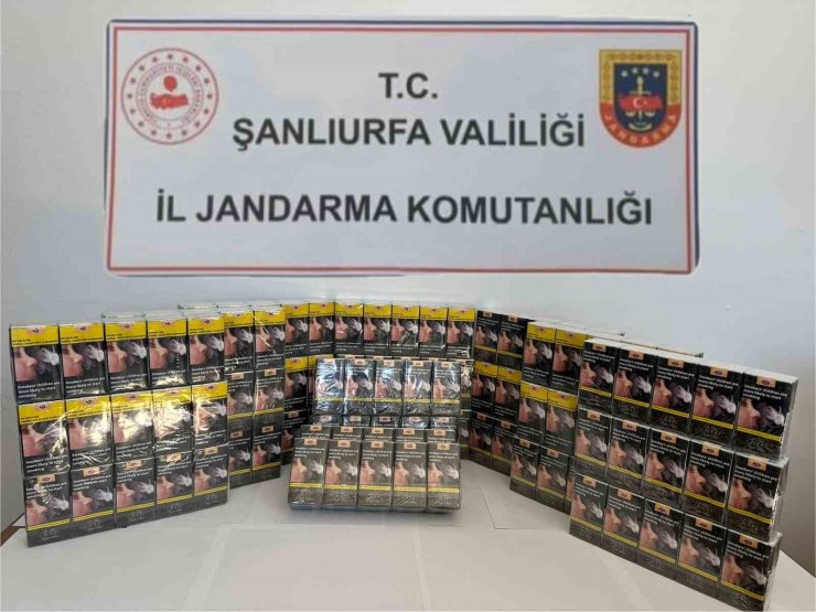 Şanlıurfa’da bin 496 paket gümrük kaçağı sigara ele geçirildi