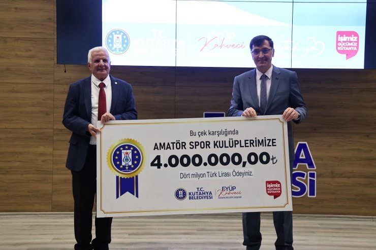 Kütahya Belediyesi’nden amatör spor kulüplerine 4 milyon TL destek