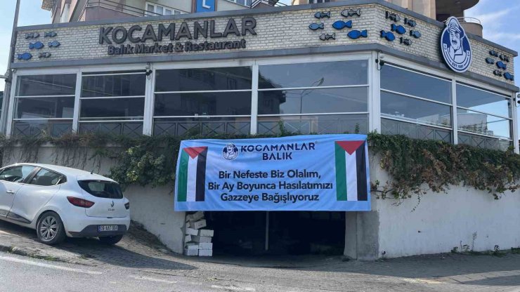 Bursa’nın ünlü balıkçısı, 5 restoranın 1 aylık hasılatını Gazze’ye bağışlayacak