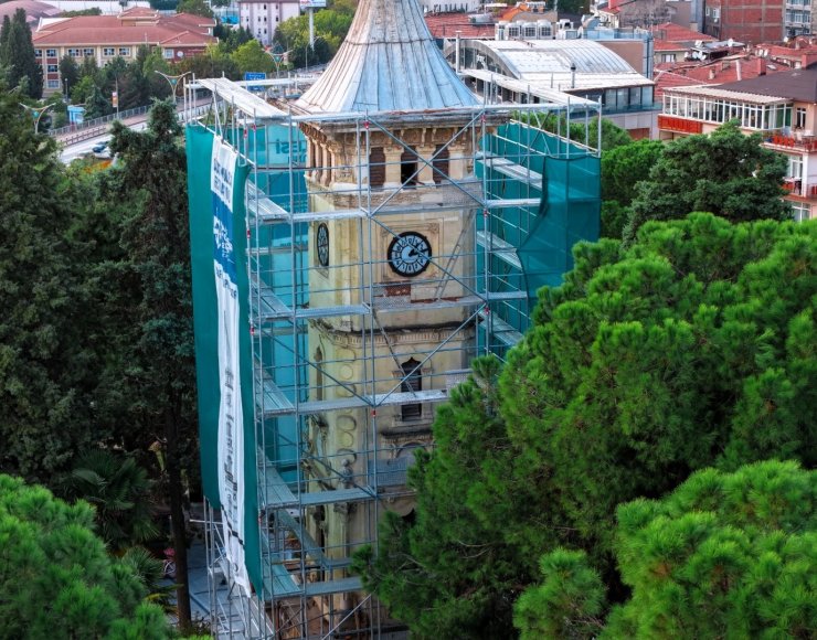 Kent tarihine ışık tutan 125 yıllık saat kulesinde titiz çalışma