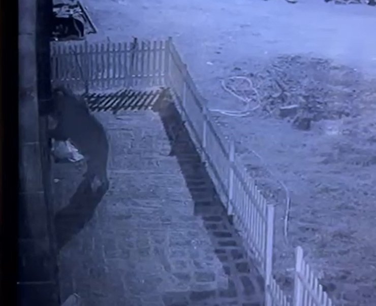 Kapıyı hırsız zorluyor sandı, gerçek güvenlik kamerası ile ortaya çıktı