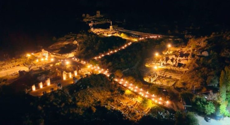 Sagalassos Antik Kenti ışıklarıyla gece müzeciliğine hazırlanıyor
