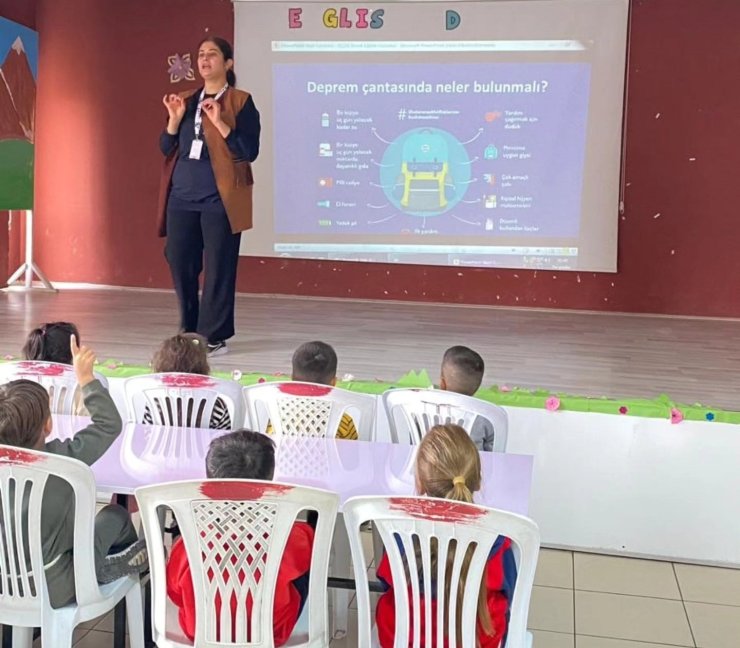 Öğrenciler afetler ve 112 Acil Çağrı Merkezi hakkında bilgilendirildi