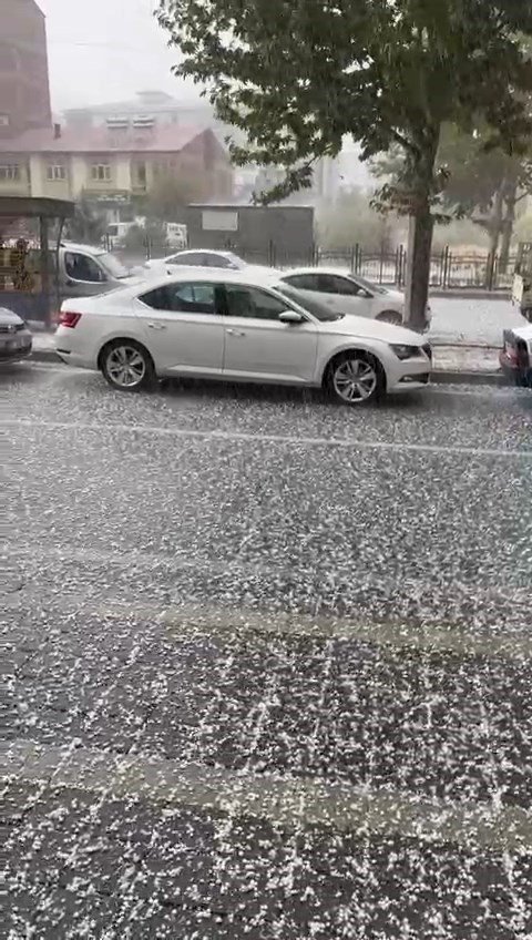 Kovancılar ilçesinde dolu yağışı etkili oldu