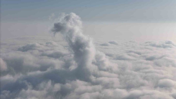 İstanbul’da masalsı sis manzaraları dronla görüntülendi