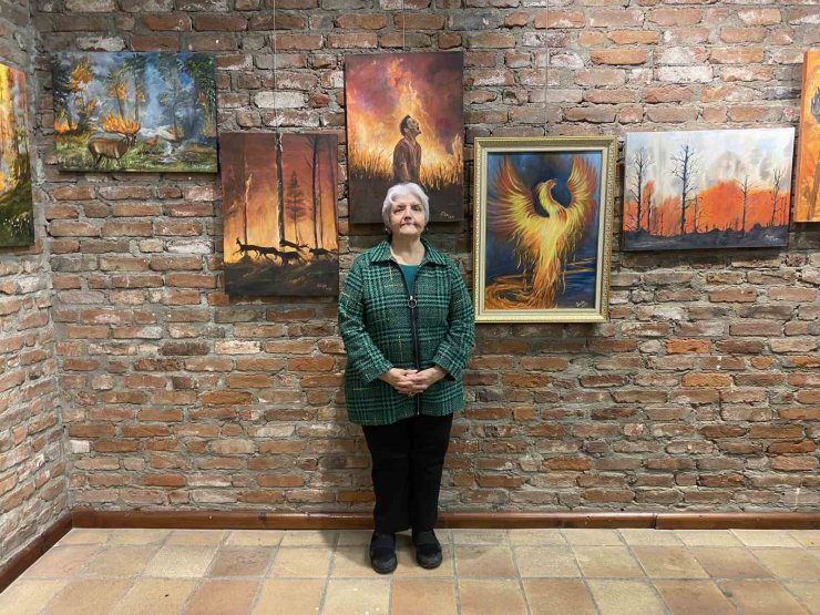 Orman yangınlarını konu alan resim sergisi açıldı