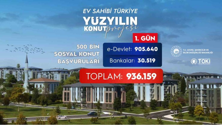 Bakan Kurum: "500 bin sosyal konut için ilk gün 936 bin 159 başvuru yapıldı"