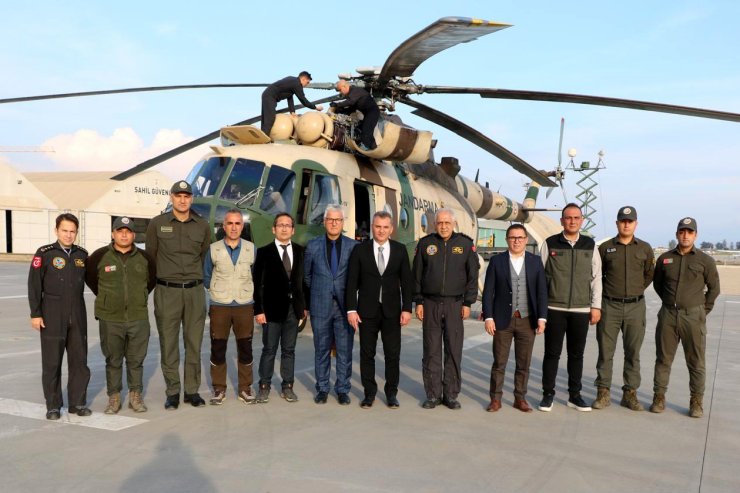 Aydın Jandarma Helikopter Filo Komutanlığı ekibine teşekkür belgesi
