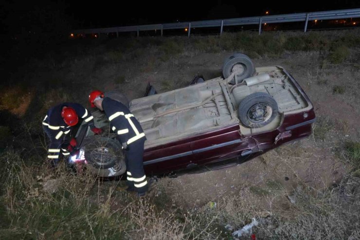 Kırıkkale’de otomobil takla attı: 1 yaralı