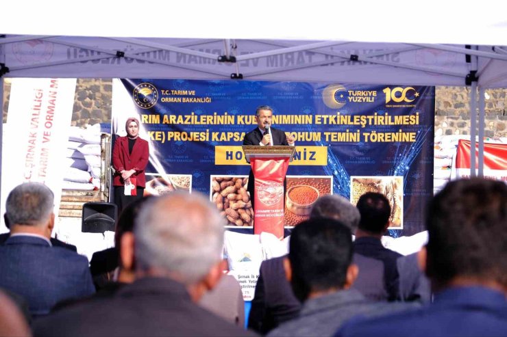 İdil’de 107 ton kırmızı mercimek tohumu dağıtıldı