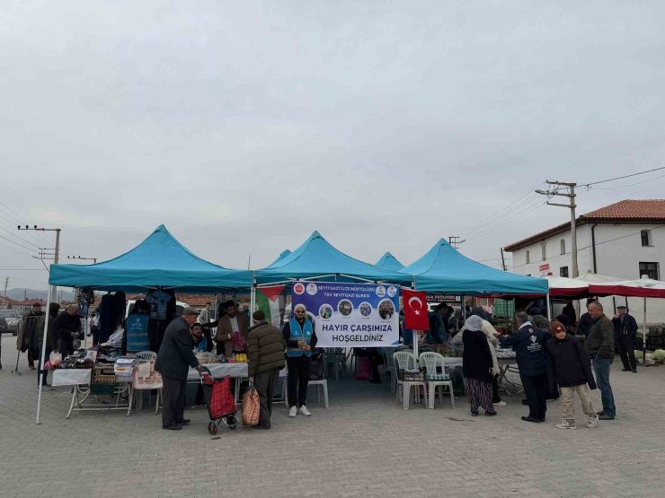 Kırka’da geliri Gazze’ye ulaştırmak amacı ile hayır çarşısı açıldı