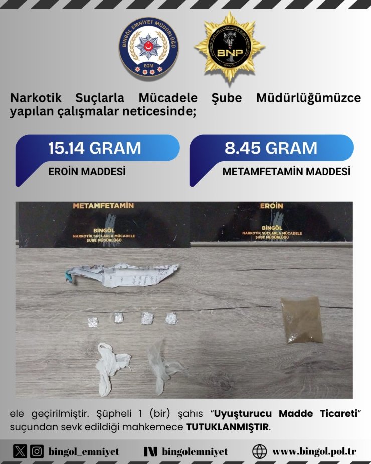 Bingöl’de uyuşturucu operasyonu