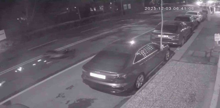 Hayatını kaybeden motosikletlinin kaza anı görüntüleri ortaya çıktı